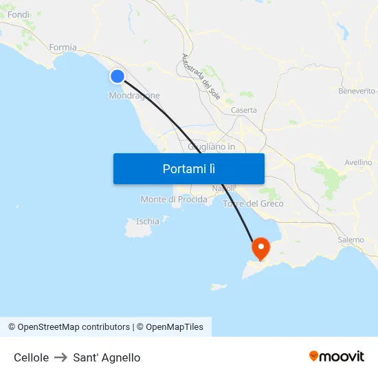 Cellole to Sant' Agnello map