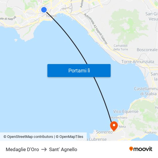 Medaglie D'Oro to Sant' Agnello map