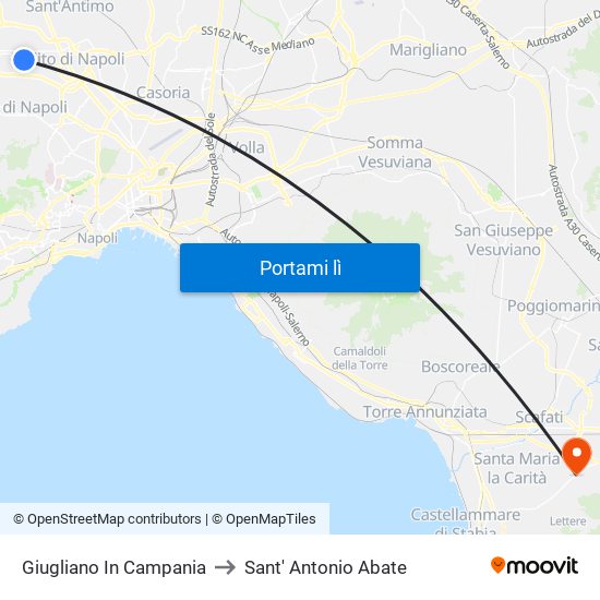Giugliano In Campania to Sant' Antonio Abate map