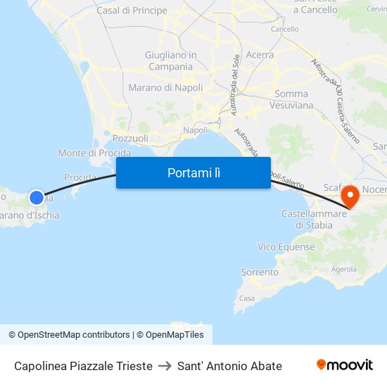 Capolinea Piazzale Trieste to Sant' Antonio Abate map