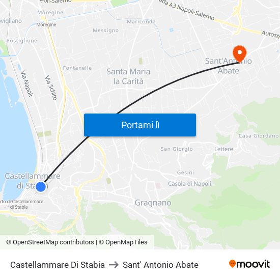 Castellammare Di Stabia to Sant' Antonio Abate map