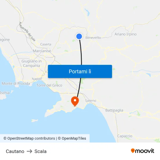 Cautano to Scala map