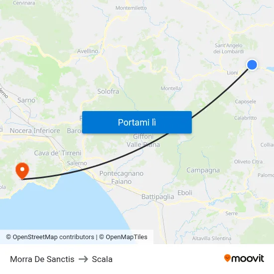 Morra De Sanctis to Scala map
