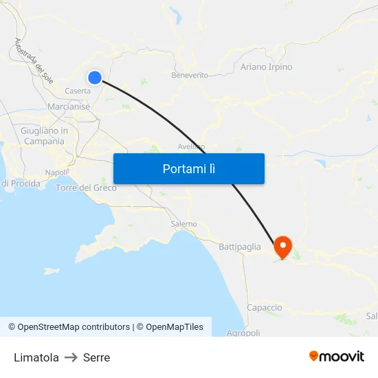 Limatola to Serre map