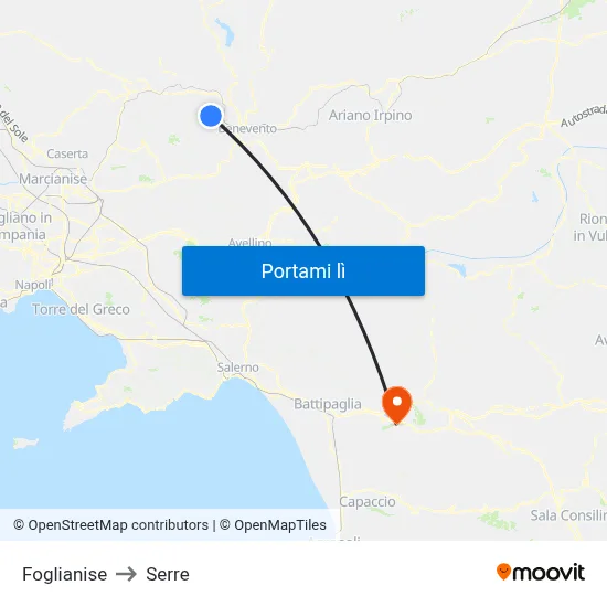 Foglianise to Serre map
