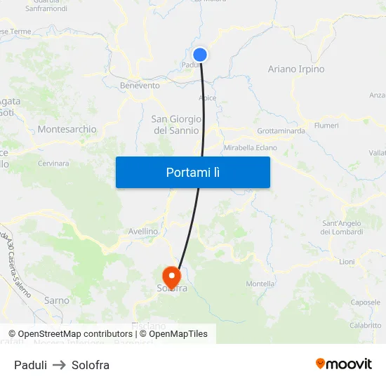 Paduli to Solofra map