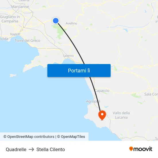 Quadrelle to Stella Cilento map