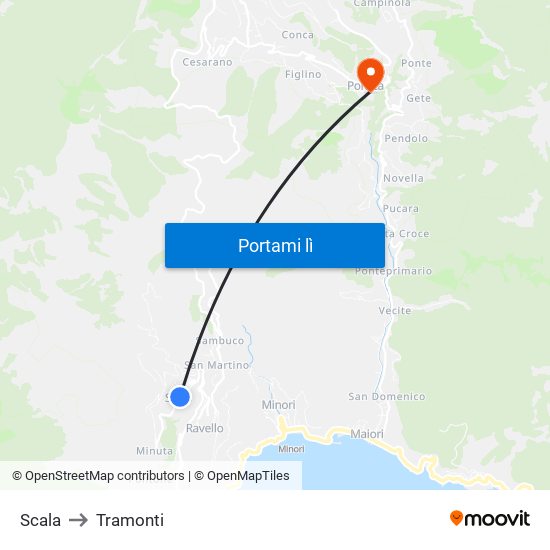 Scala to Tramonti map