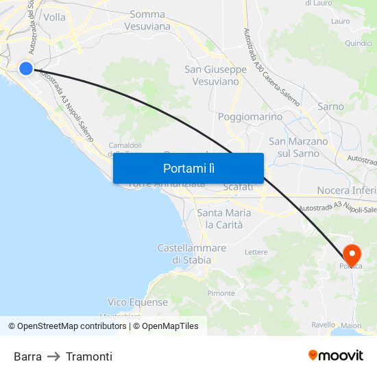 Barra to Tramonti map