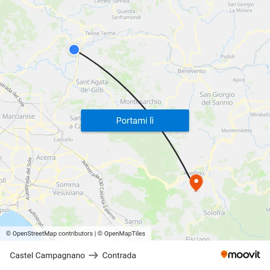 Castel Campagnano to Contrada map