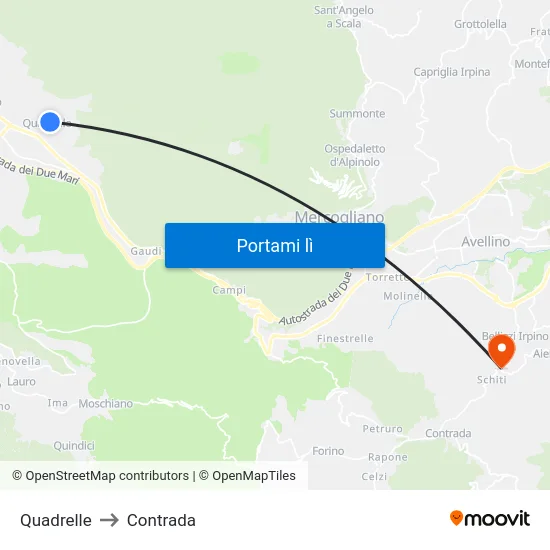 Quadrelle to Contrada map