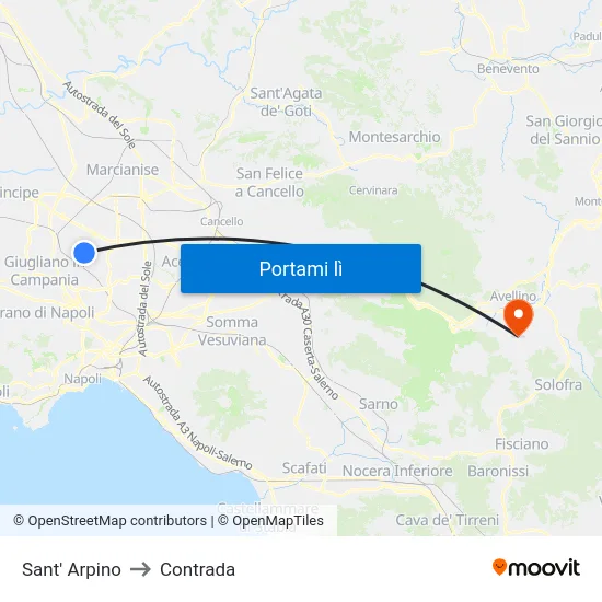 Sant' Arpino to Contrada map