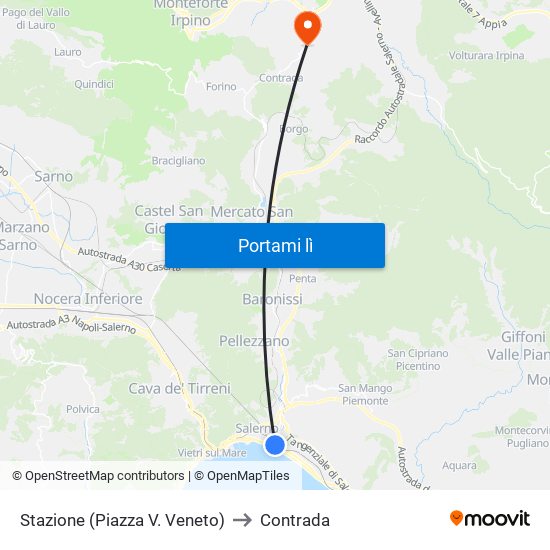 Stazione (Piazza V. Veneto) to Contrada map