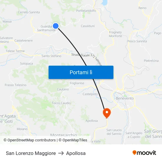 San Lorenzo Maggiore to Apollosa map