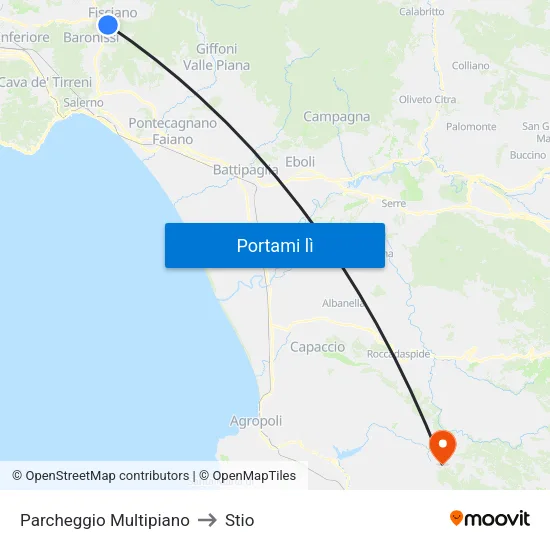 Parcheggio Multipiano to Stio map