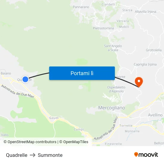 Quadrelle to Summonte map