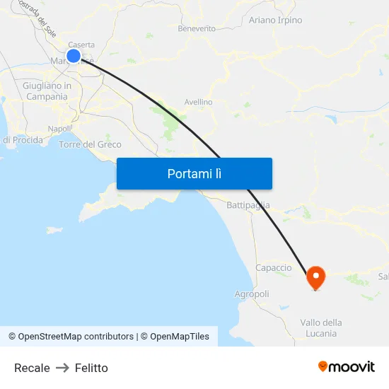 Recale to Felitto map