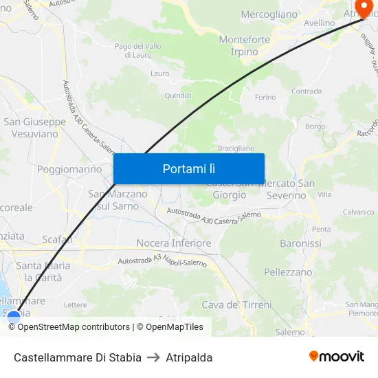 Castellammare Di Stabia to Atripalda map