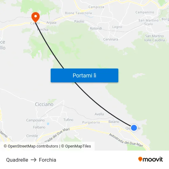 Quadrelle to Forchia map