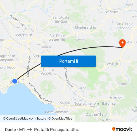 Dante - M1 to Prata Di Principato Ultra map
