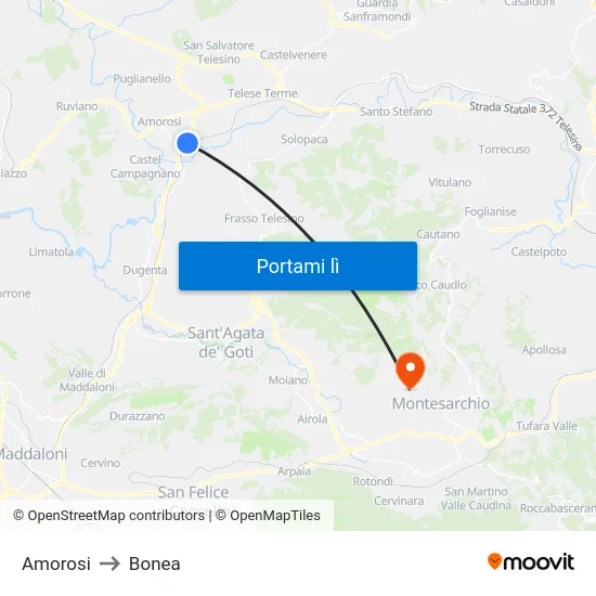 Amorosi to Bonea map