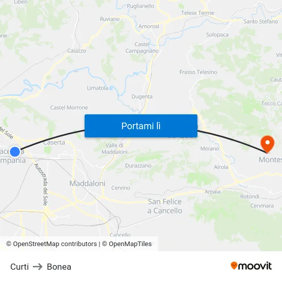 Curti to Bonea map
