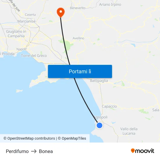 Perdifumo to Bonea map