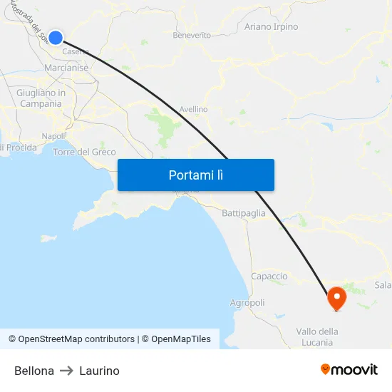 Bellona to Laurino map