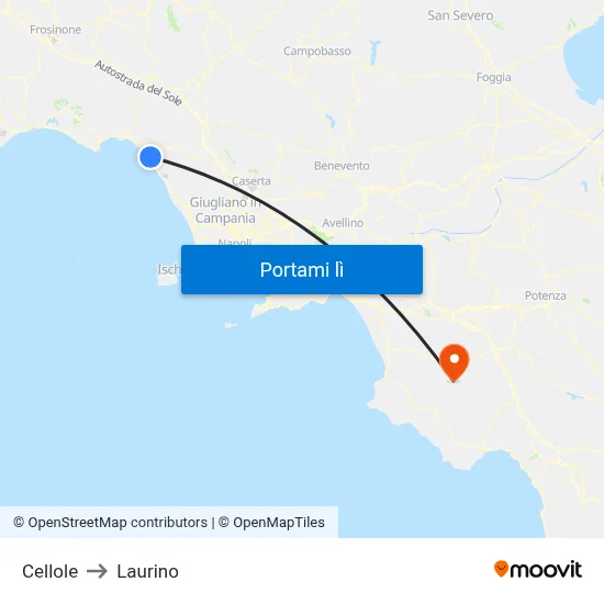 Cellole to Laurino map