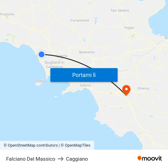 Falciano Del Massico to Caggiano map
