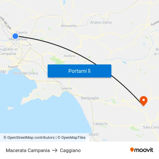 Macerata Campania to Caggiano map