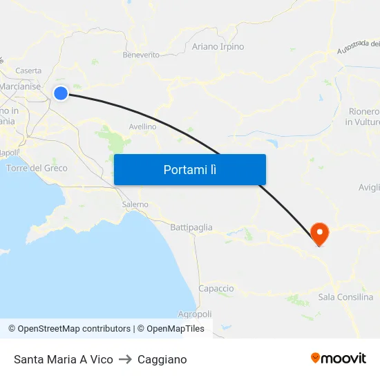 Santa Maria A Vico to Caggiano map