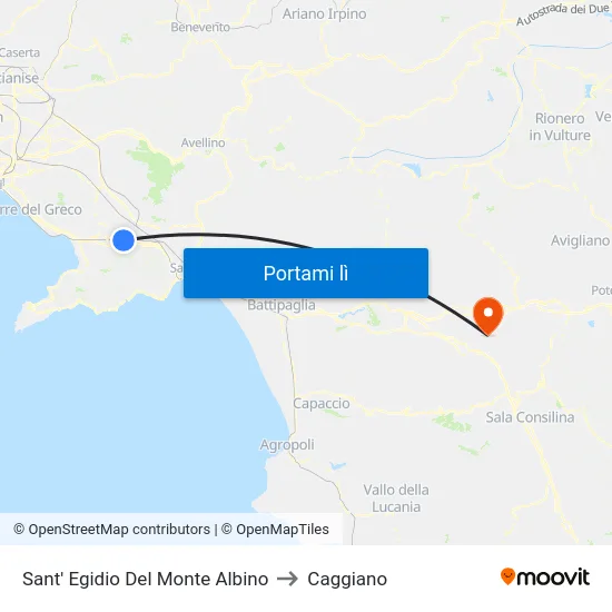 Sant' Egidio Del Monte Albino to Caggiano map
