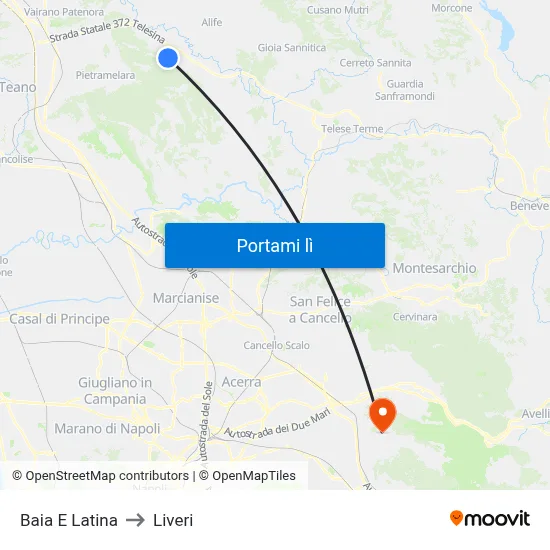 Baia E Latina to Liveri map