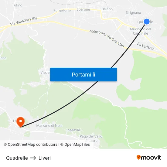 Quadrelle to Liveri map