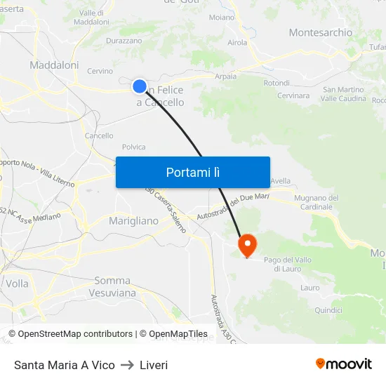 Santa Maria A Vico to Liveri map