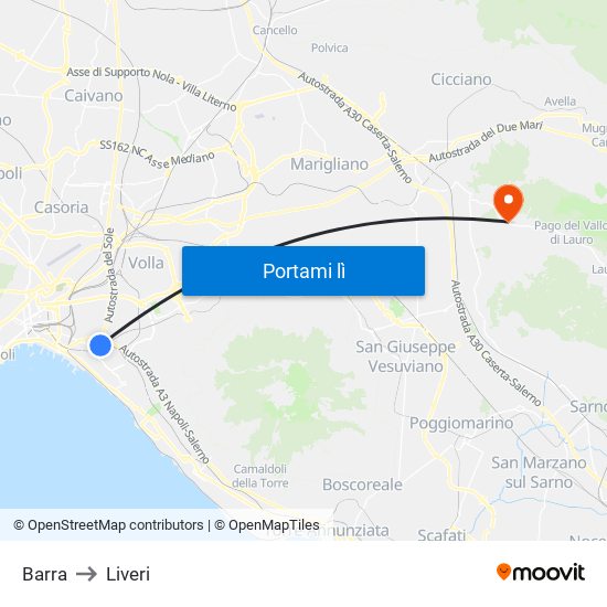 Barra to Liveri map