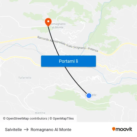 Salvitelle to Romagnano Al Monte map