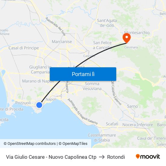 Via Giulio Cesare - Nuovo Capolinea Ctp to Rotondi map