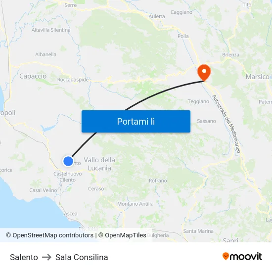 Salento to Sala Consilina map