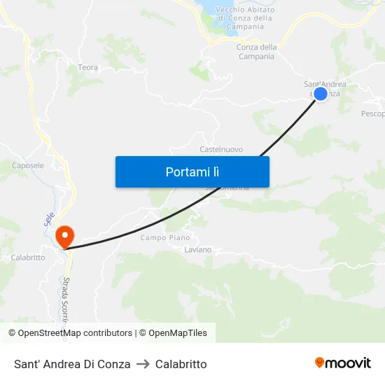 Sant' Andrea Di Conza to Calabritto map