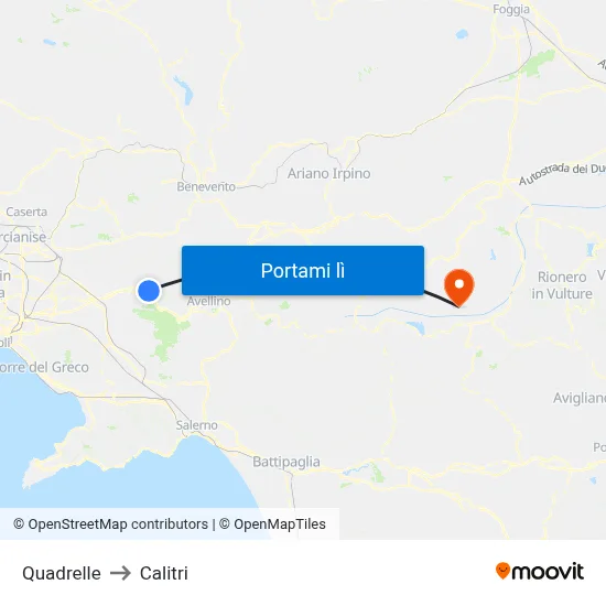 Quadrelle to Calitri map