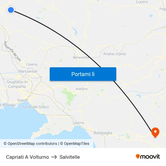 Capriati A Volturno to Salvitelle map