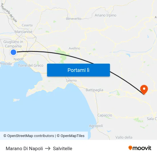 Marano Di Napoli to Salvitelle map
