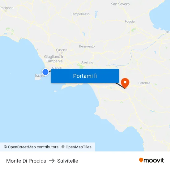 Monte Di Procida to Salvitelle map