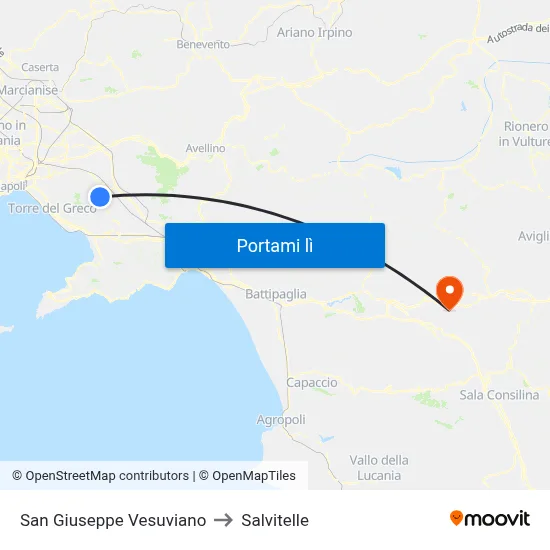San Giuseppe Vesuviano to Salvitelle map