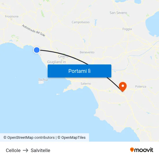 Cellole to Salvitelle map