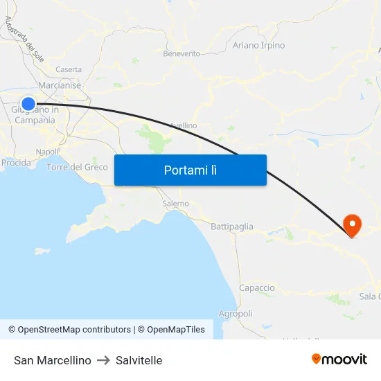 San Marcellino to Salvitelle map