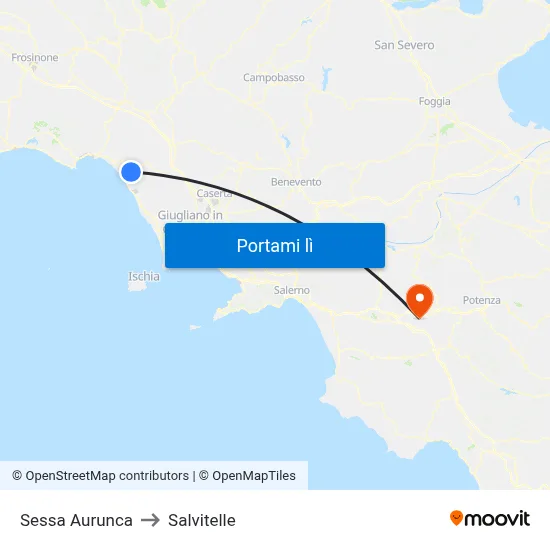 Sessa Aurunca to Salvitelle map