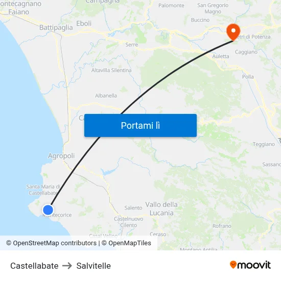 Castellabate to Salvitelle map